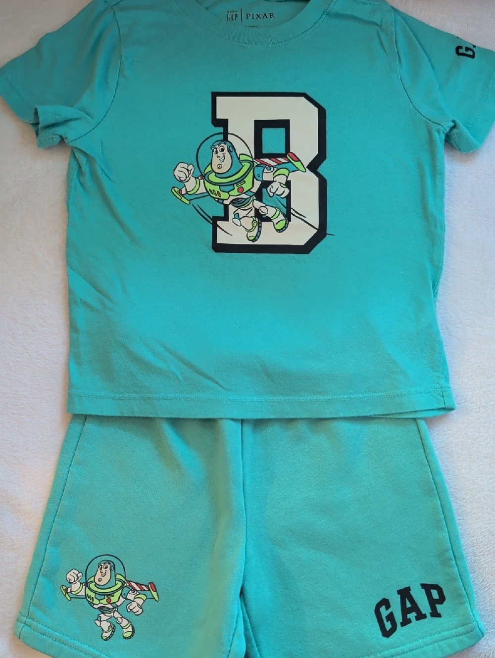 GAP Teal Buzz Lightyear Toddler tee & Shorts Set